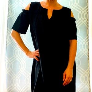 Patrizia Luca open-shoulder LBD.